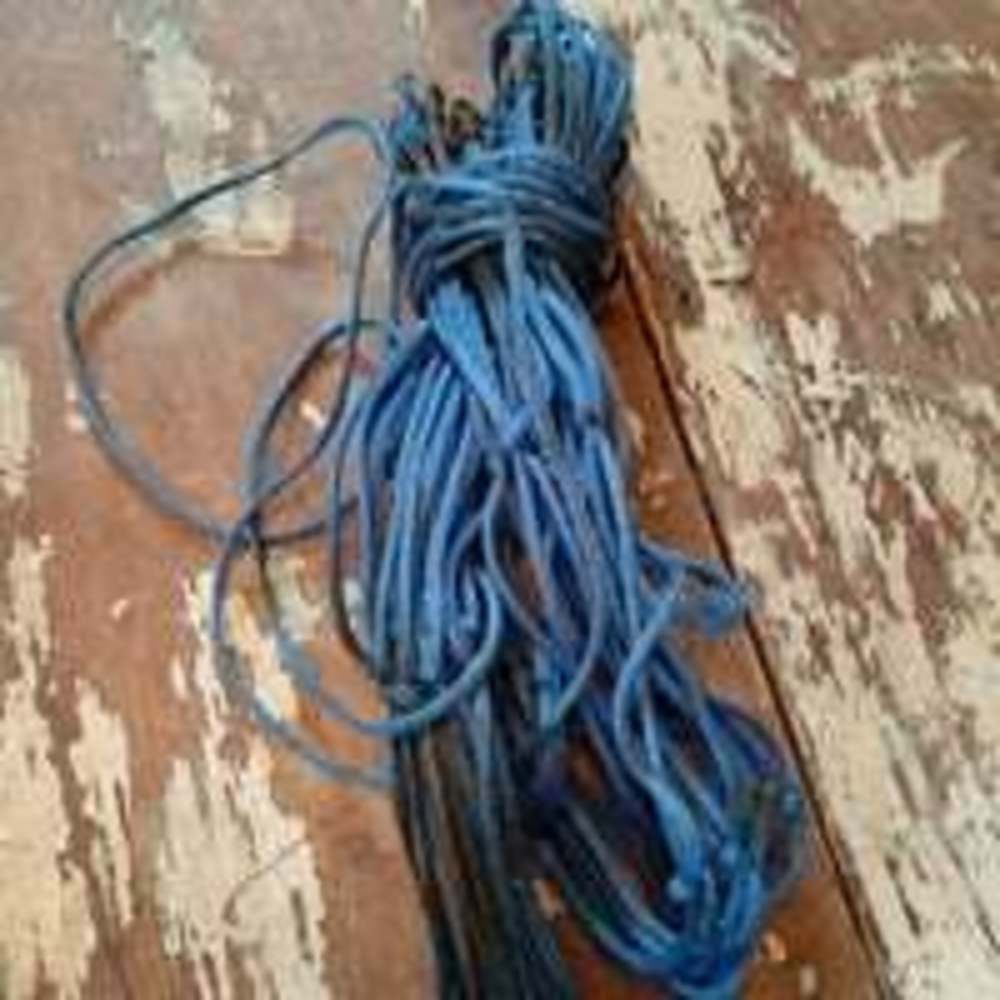 Blue hay bale net